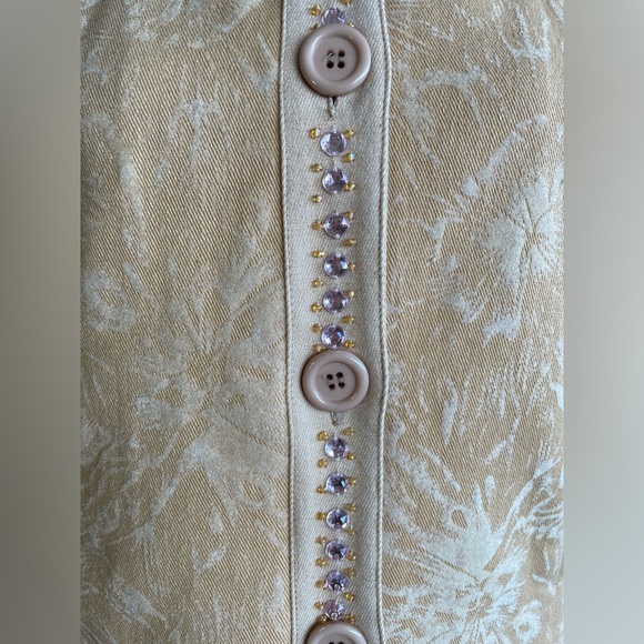 CHRISTINE PHILLIPË L’IMAGE RHINESTONE EMBELLISHED BUTTON FR COLLARED JACKET SZ 6 - Picture 7 of 12